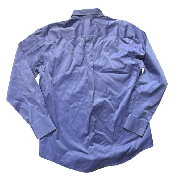 Nordstrom Mens Button Down Long Sleeve Dress Shirt Purple Size Large 100% Cotton - Picture 2 of 4